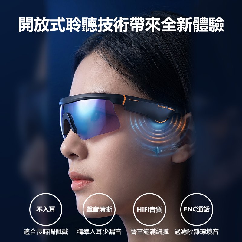開放式聆聽技術：不入耳、聲音清晰、HiFi音質、ENC通話